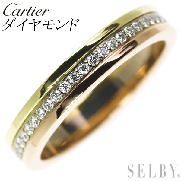 Cartier K18YG/WG/PG Diamond Ring Vendome Size 48 