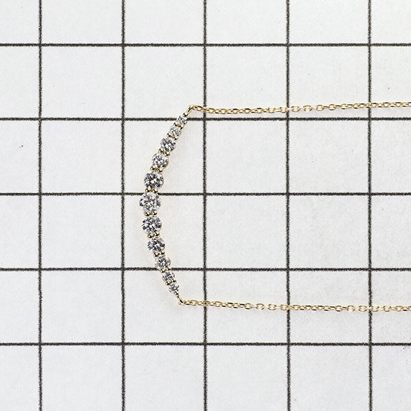 4℃ K18YG diamond pendant necklace 