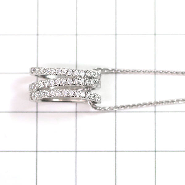 Royal Asscher Pt Diamond Pendant Necklace 0.40ct 