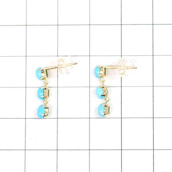 New K18YG Turquoise/Turquoise Earrings 