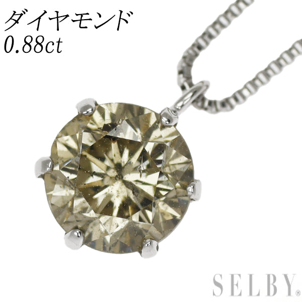 Pt900/ Pt850 ダイヤモンド ペンダントネックレス 0.88ct