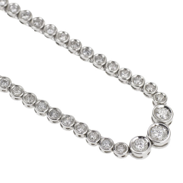 Pt850 Diamond Necklace 2.00ct 