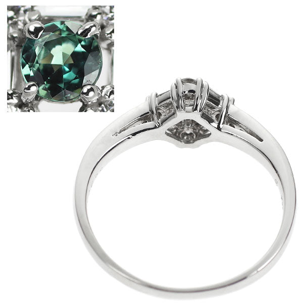 Rare Pt900 Alexandrite Diamond Ring 0.15ct D0.28ct 