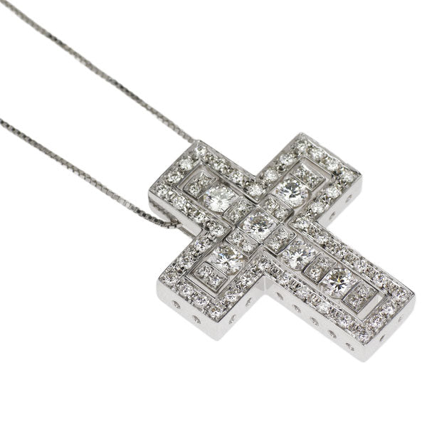 Damiani K18WG Diamond Pendant Necklace Belle Epoque Cross 