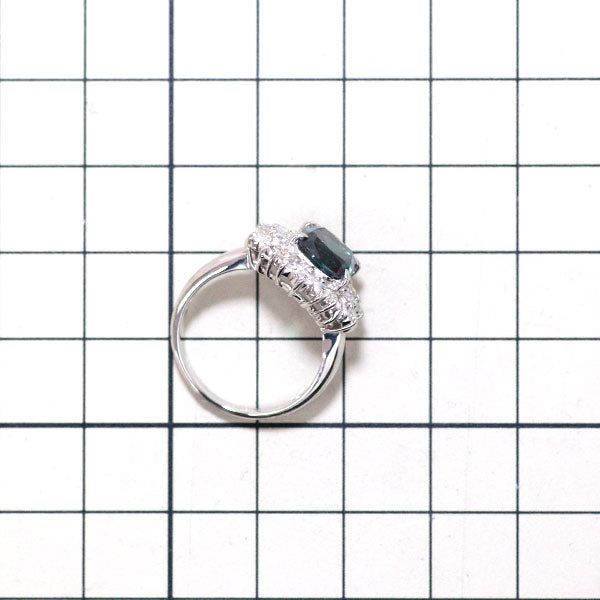 Pt900 合成アレキサンドライト ダイヤモンド リング 3.021ct D0.58ct