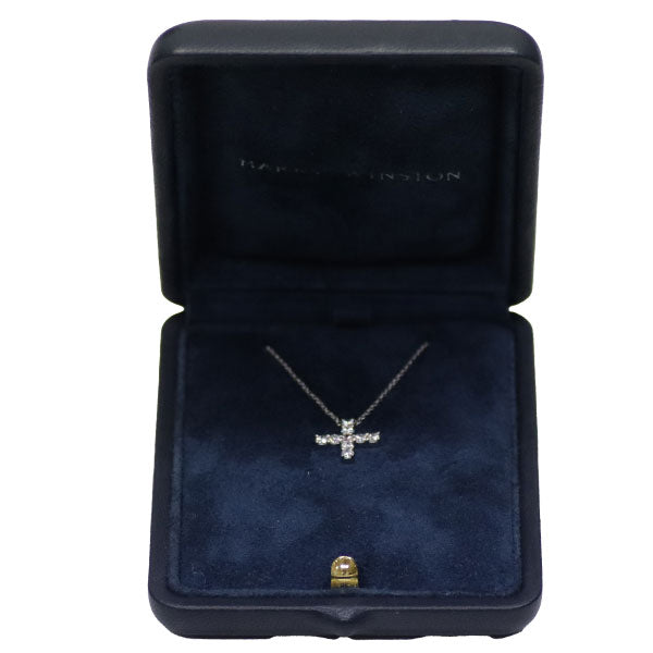 Harry Winston Pt950 Pink Diamond Pendant Necklace Mini Cross 41.0cm《Selby Ginza Store》[S, Like New, Polished] [Used] 