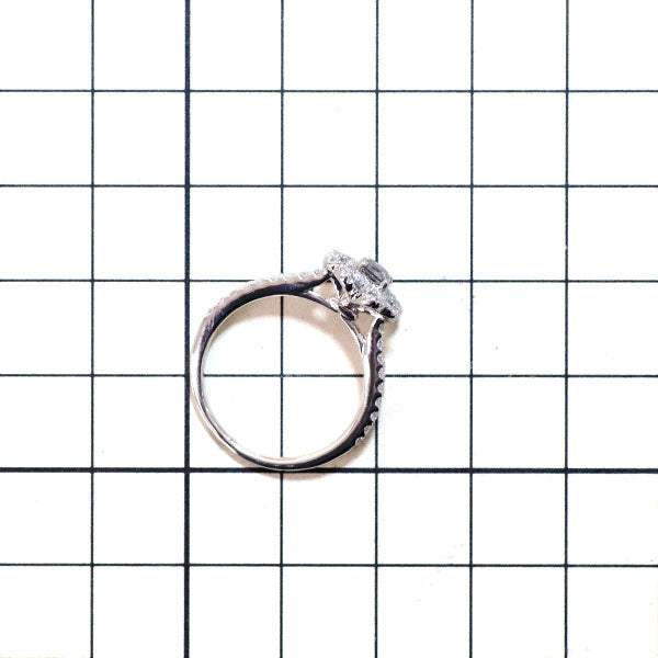 Pt900 Diamond Ring 0.289ct FG I1 D0.35ct Flower 