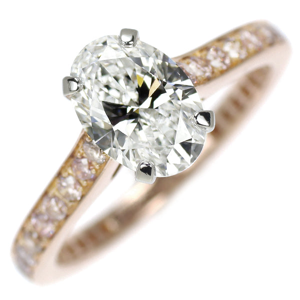 Graff Pt950/K18PG Oval Diamond Ring 1.08ct D VS1 #7.5《Selby Ginza Store》[S, Like New, Polished] [Used] 