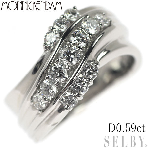 Monnickendam Pt900 Diamond Ring 0.59ct 