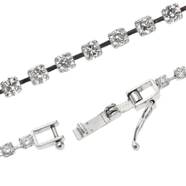 Pt850 Diamond Bracelet 1.84ct Tennis