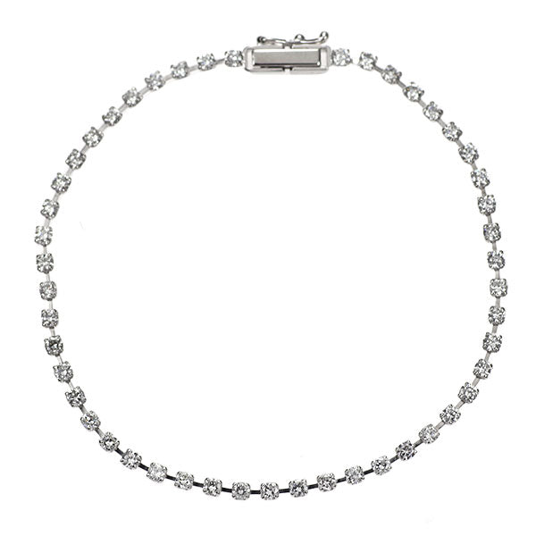 Pt850 Diamond Bracelet 1.84ct Tennis