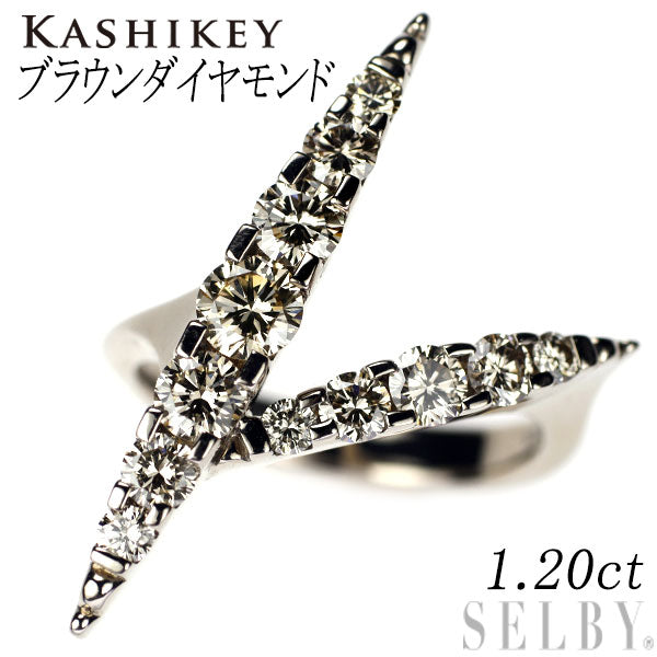 Kashikei K18BG Brown Diamond Ring 1.20ct Naked 