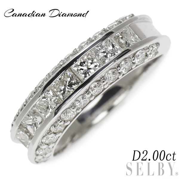 Canadian Diamond Pt950 Diamond Ring 2.00ct