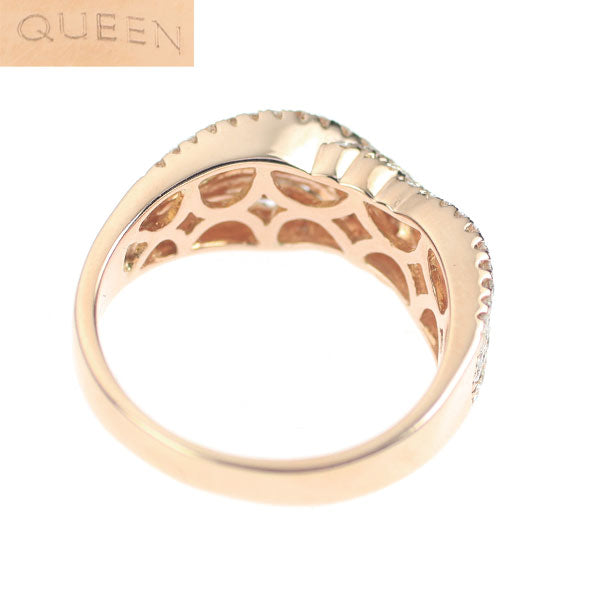 Queen K18PG Diamond Ring 0.56ct Pavé 