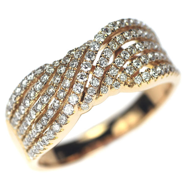 Queen K18PG Diamond Ring 0.56ct Pavé 