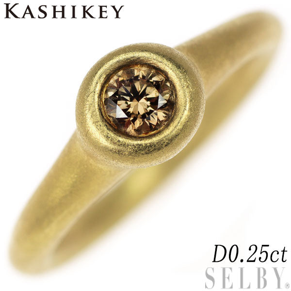Kashikei K18YG Brown Diamond Ring 0.25ct Species 