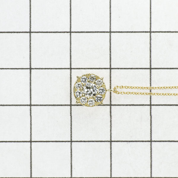 K18YG Diamond Pendant Necklace 0.22ct D0.20ct 