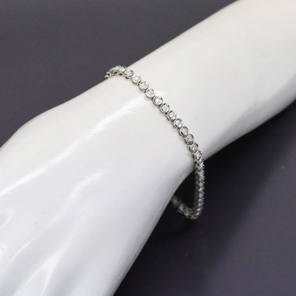 Pt850 Diamond Bracelet 1.00ct Tennis 