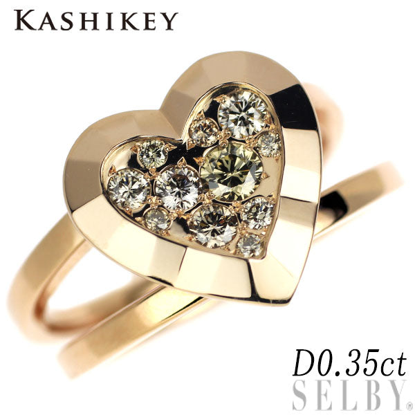 Kashikei K18PG Diamond Ring 0.35ct Unforgettable Heart 