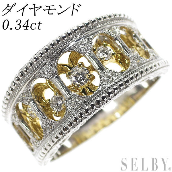 フォーエバーマーク K18 ダイヤモンド 計 0.34ct リング 3.4g ...アクセサリー