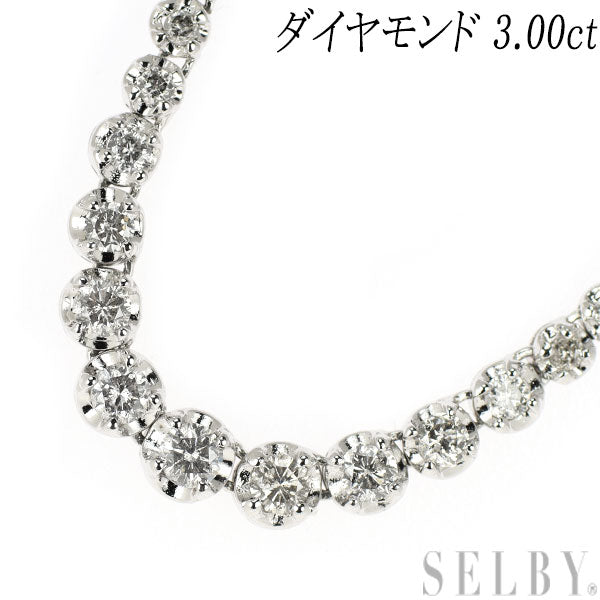 Nickel Diamond Necklace 3.00ct 