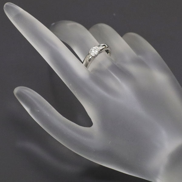 Tiffany Pt950 Diamond Ring 0.39ct F VS2 G/G Dots 