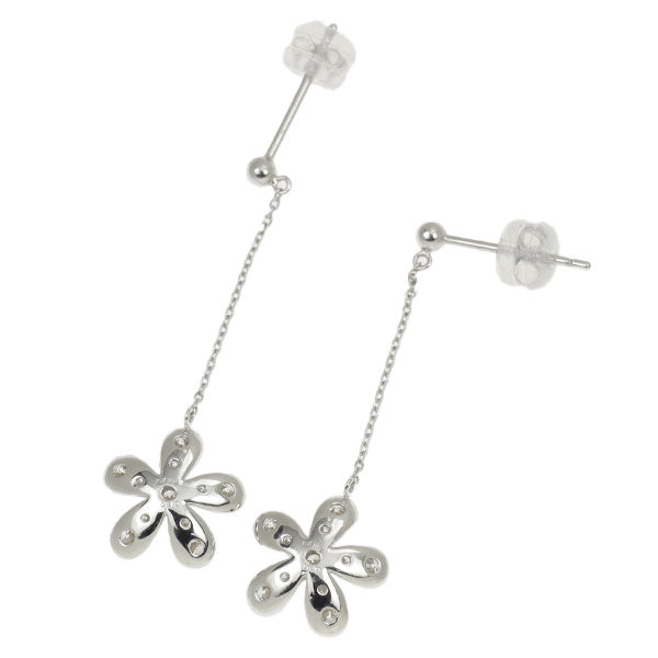 K18WG Diamond Earrings 0.60ct Flower 