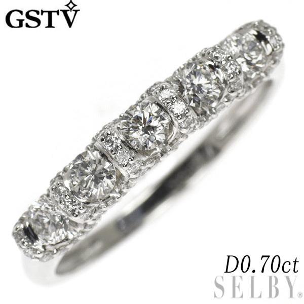 GSTV Pt999 オーバル ダイヤモンド リング 0.303 D VVS2 - アクセサリー