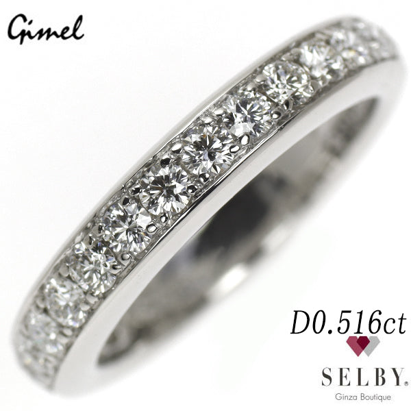 Gimel Pt950 Diamond Ring 0.516ct Semi-Eternity #6.0《Selby Ginza Store》【S Like New】 【Used】 