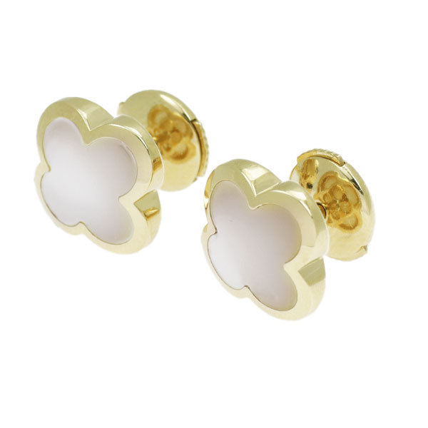 Van Cleef &amp; Arpels K18YG Shell Earrings Pure Alhambra {Selby Ginza Store} [S+ Like New, Polished at Authorized Store] [Used] 