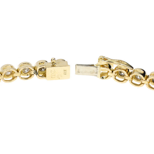 K18YG diamond bracelet 2.00ct tennis 