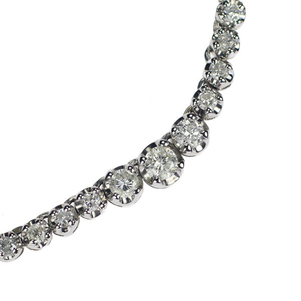 Pt900 Diamond Tennis Necklace 3.00ct 