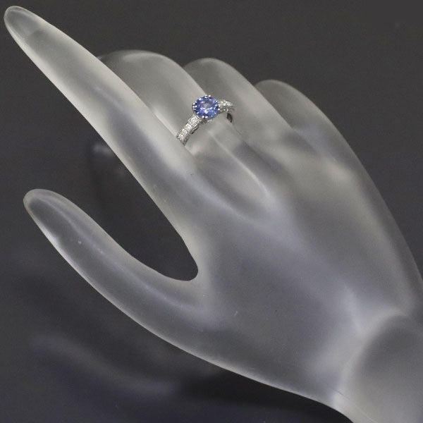 K18WG Tanzanite Diamond Ring 0.80ct D0.22ct 