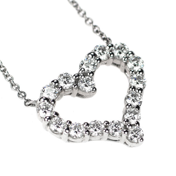 Tiffany Pt950 Diamond Pendant Necklace Sentimental Heart 