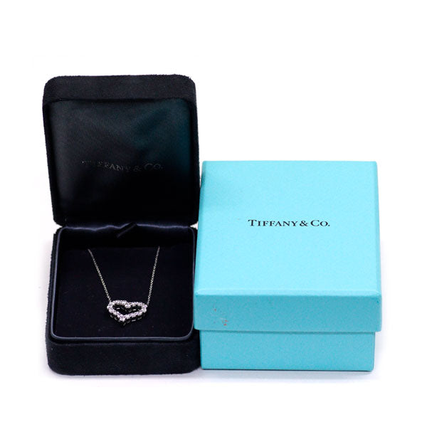 Tiffany Pt950 Diamond Pendant Necklace Sentimental Heart 