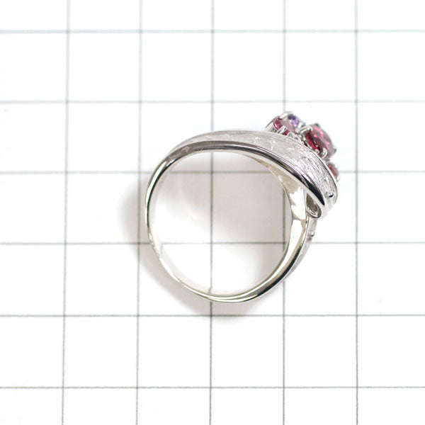 Sachi Fukuhara K18WG Garnet Amethyst Pink Tourmaline Diamond Ring 0.87ct D0.05ct 