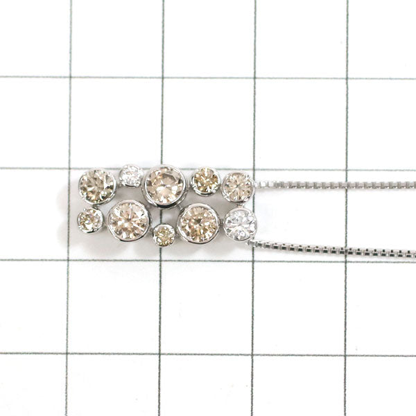 カシケイ Pt900/ Pt850 ダイヤモンド ペンダントネックレス 1.10ct