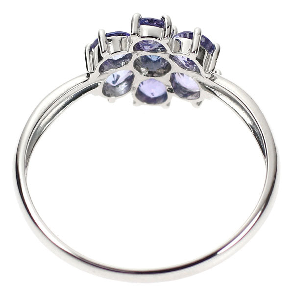 Pt900 Tanzanite Ring Flower 