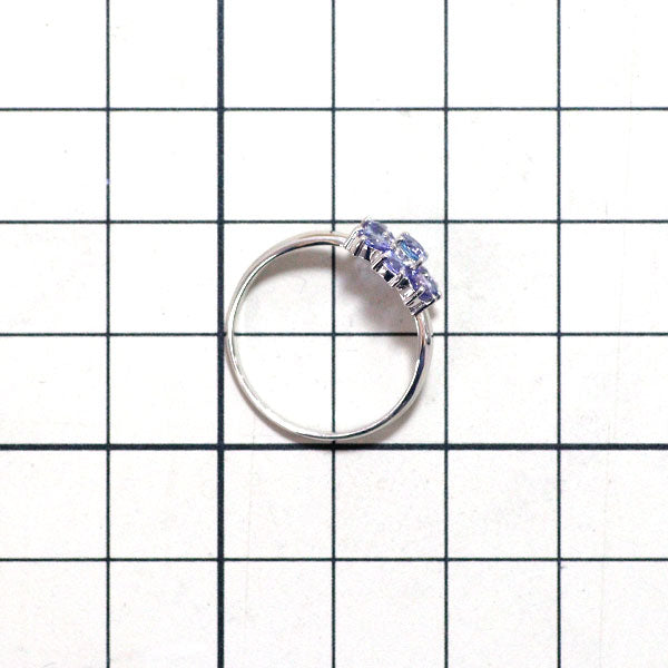 Pt900 Tanzanite Ring Flower 