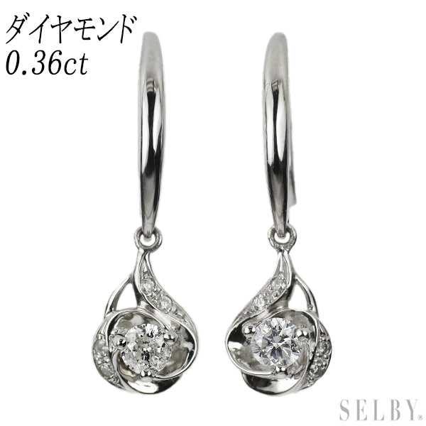 Pt900 ダイヤモンド ピアス D0.36ct 薔薇 フラワー – セルビー ...