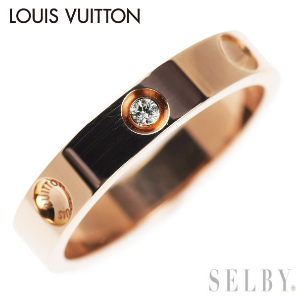 Louis Vuitton K18PG Diamond Ring Petite Bourg Empreinte Size 50 