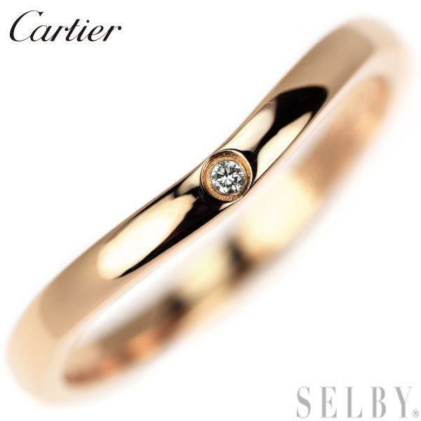 Cartier K18PG Diamond Ring Ballerina Curve Size 49 