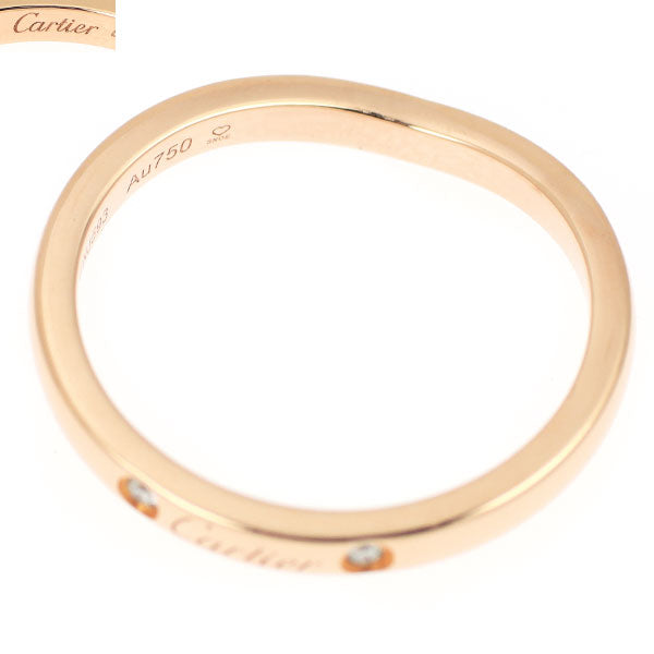 Cartier K18PG Diamond Ring Ballerina Curve Size 49 