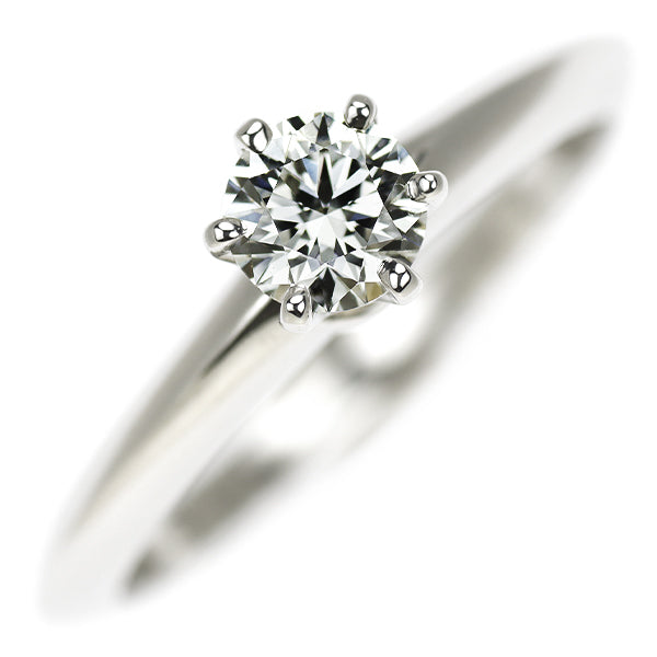 Tiffany Pt950 Diamond Ring 0.30ct E VVS1 EX Solitaire 