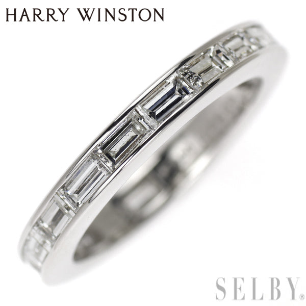 Harry Winston Pt950 Baguette Diamond Ring Channel Set 