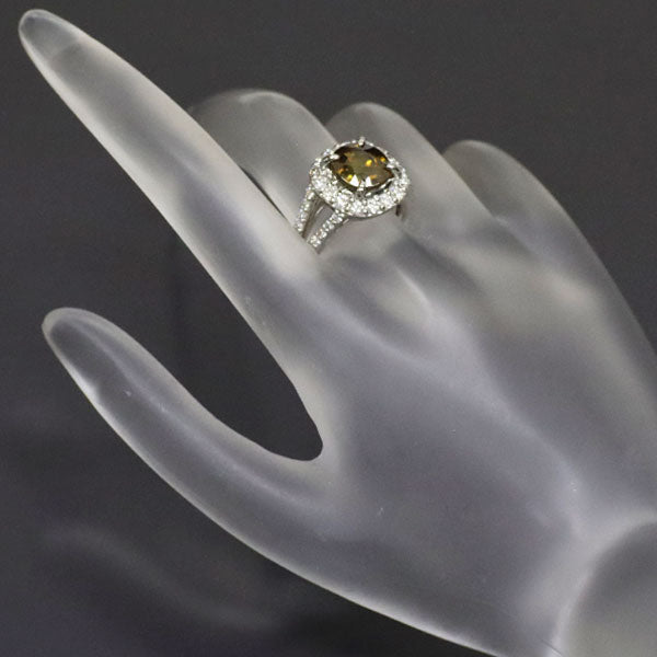 Pt900 スフェーン ダイヤモンド リング 3.43ct D1.05ct – セルビー ...