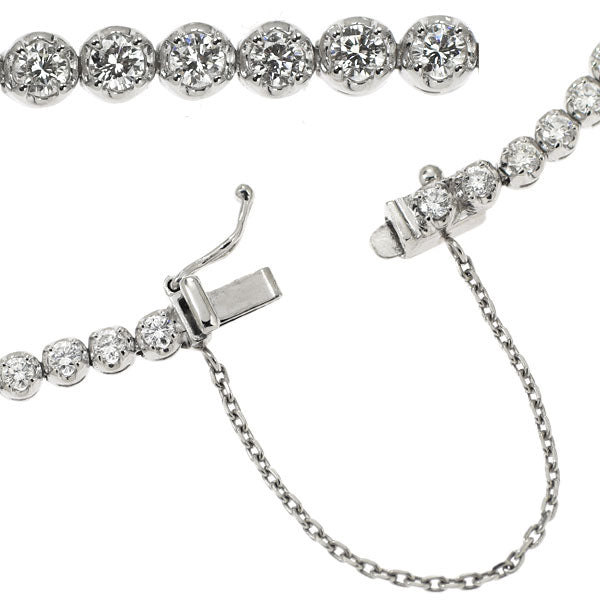 Pt850 Diamond Bracelet 2.13ct Tennis 