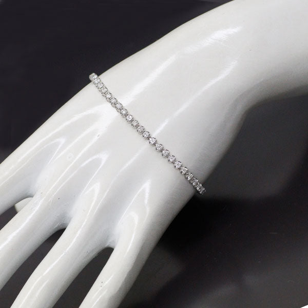 Pt850 Diamond Bracelet 2.13ct Tennis 