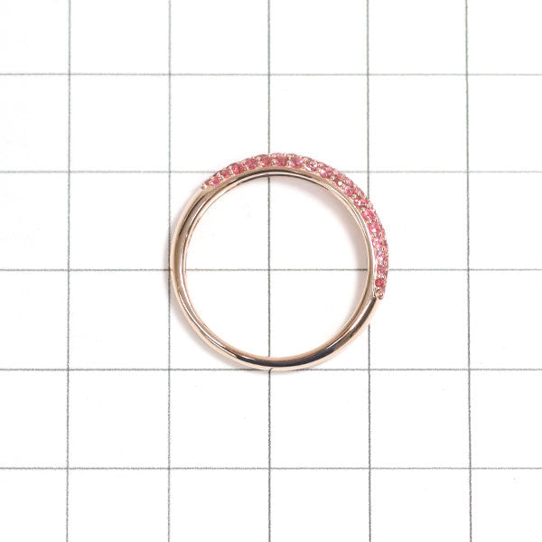 GSTV K18PG Pink Spinel Ring 0.60ct Pavé 
