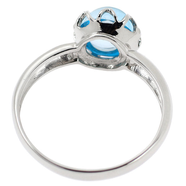 Pt900 Blue Topaz Ring 